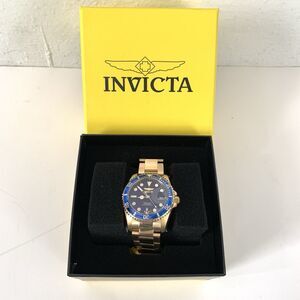 Invicta Lady Watch Gold Band Blue Dial Just like Pro Diver Model 48662 New Box